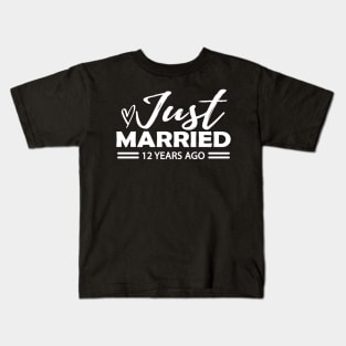 12th Wedding Anniversary - 12 years anniversary Kids T-Shirt